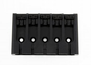 All Parts BB3431003 5-String Bass Bridge Lock-Down Saddles Black Adjustable Spacing 1