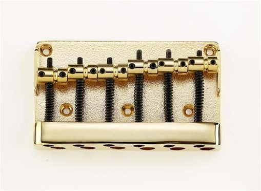 All Parts BB3490002 Economy Heavy-Duty 6-String Bass Bridge Gold 3-1/8 String Spacing 1