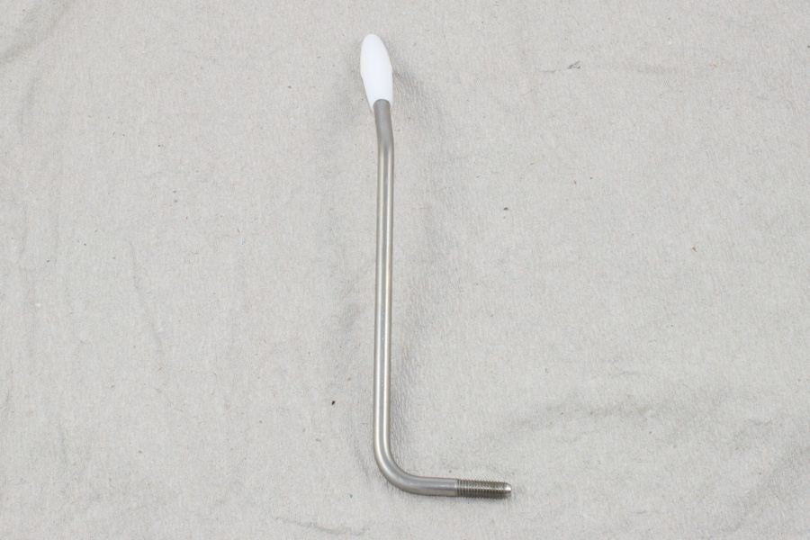 All Parts BP0017010 Tremolo Arm with White Tip Chrome Fits USA Tremolo (10-32) 1