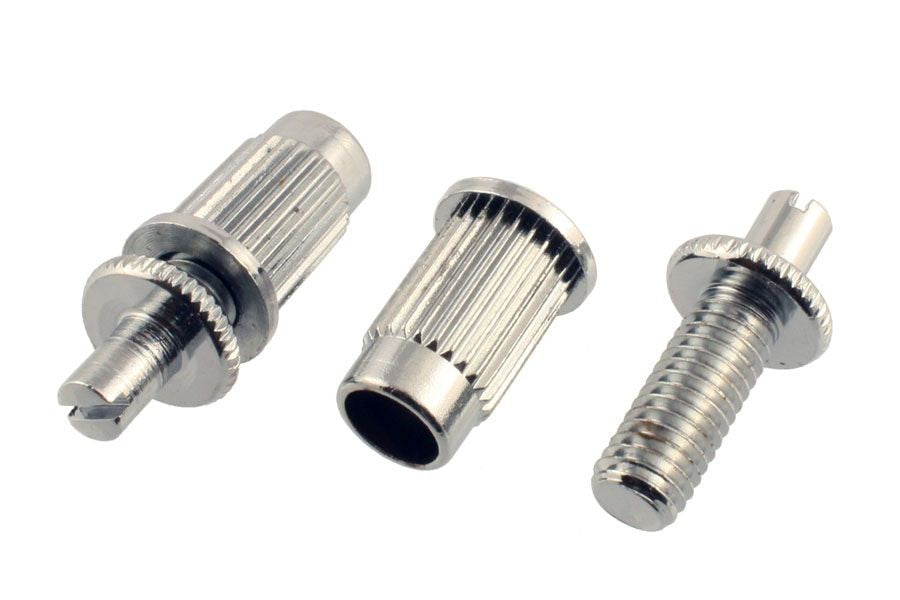 All Parts BP0391010 Large Metric Stud and Anchor Set for Large-Hole Tunematic Bridge Chrome 1