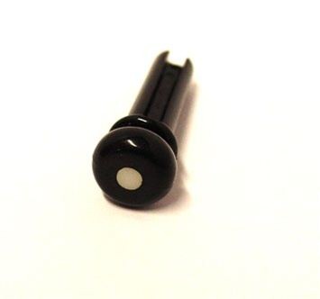 All Parts BP0677023 Black Plastic End Pins for Acoustic Bass with Groove 4 Pieces 1