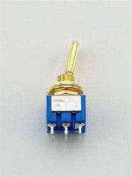 All Parts EP0082002 On-Off-On Mini Switch Dpdt with Mounting Hardware Gold 1