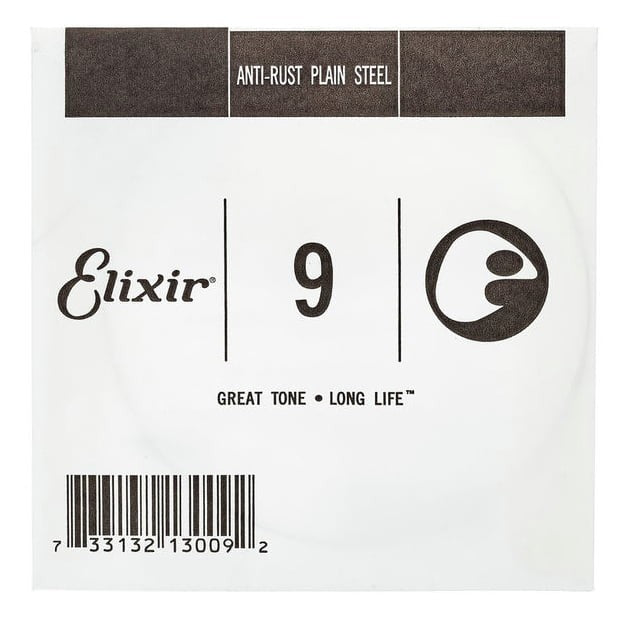 Elixir 009 Anti Rust Cuerda Guitarra Eléctrica o Acústica Plana 1