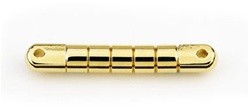 All Parts GB2565002 Gretsch Style Bar Bridge Solid Brass Gold Plated 1