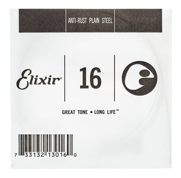 Elixir 016 Anti Rust Cuerda Guitarra Eléctrica o Acústica Plana 1