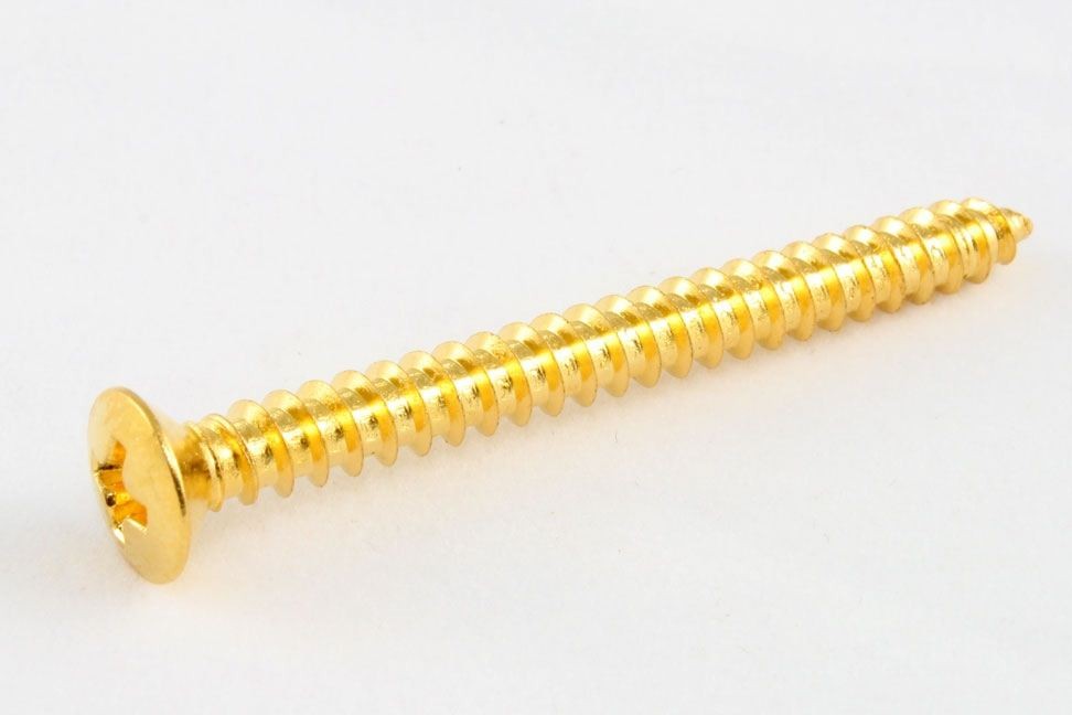 All Parts GS0005002 Neck Plate Screws Phillips Head Gold 8 X 1-3/4. Unidad 1