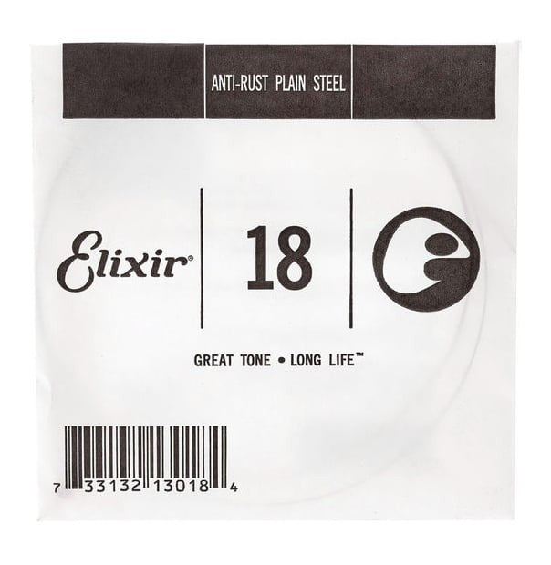 Elixir 018 Anti Rust Cuerda Guitarra Eléctrica o Acústica Plana 1