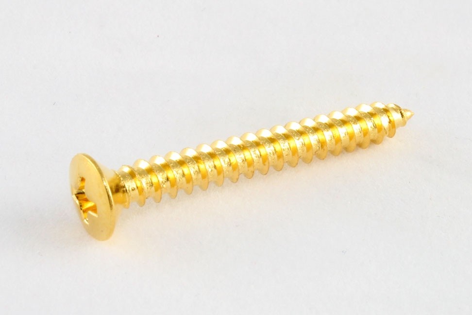 All Parts GS3005002 Short Neck Plate Screws (4 Pieces) Phillips Head Gold 8 X 1-3/8 1