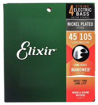 Elixir 14077 Nanoweb Medium Juego Cuerdas Bajo 045-105 1