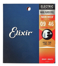 Elixir 12027AR Nanoweb Antirust Custom Light Juego Cuerdas Guitarra Eléctrica 009-046  1