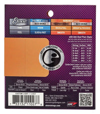 Elixir 11027 Nanoweb Custom Light Juego Cuerda Guitarra Acústica 011-052 2