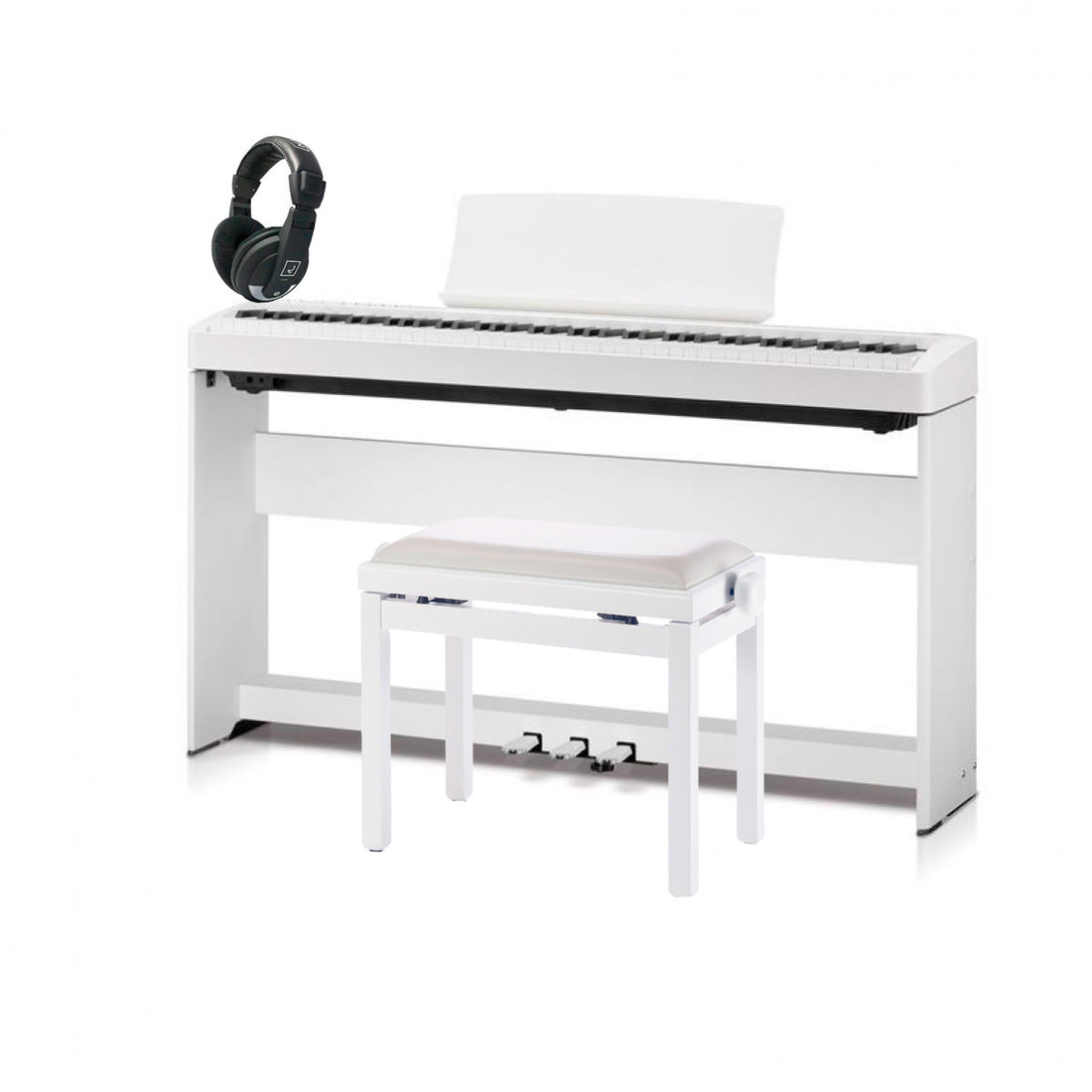 Kawai -Pack- ES120 WH Piano Digital Blanco + Soporte + Pedalera + Banqueta y Auriculares 1