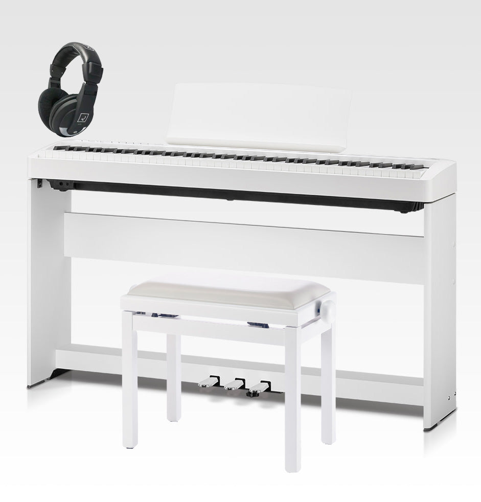 Kawai -Pack- ES120 WH Piano Digital Blanco + Soporte + Pedalera + Banqueta y Auriculares 2