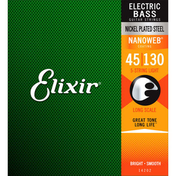 Elixir 14202 Nanoweb Light Juego 5 Cuerdas Bajo 45-130 1