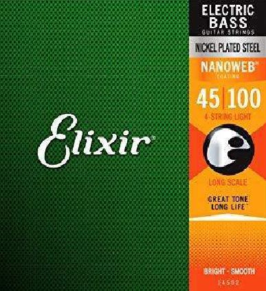 Elixir 14052 Nanoweb Light Juego Cuerdas Bajo 045-100 1