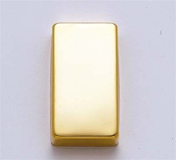 All Parts PC0307002 Humbucking Pickup Cover Set (2 Pieces) No Holes Gold 1