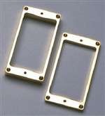 All Parts PC5436002 Humbucking Pickup Ring Set - Neck and Bridge with Flat Bottom Gold 1