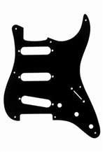 All Parts PG0550023 Pick Guard for Strat Black 1-Ply (8 Screw Holes) 1