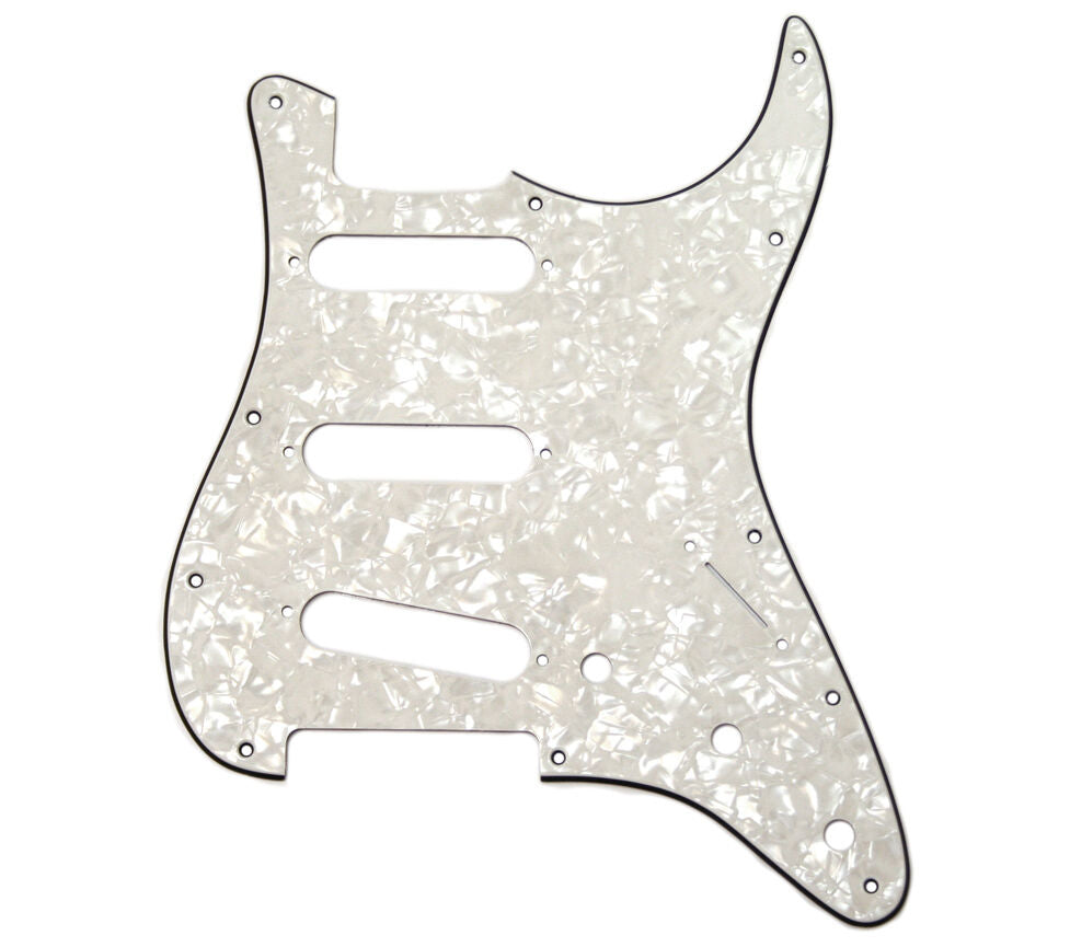 All Parts PG0552055 Pick Guard for Strat White Pearloid 3-Ply (WP/W/B) (11 Screw Holes) 1