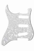 All Parts PG0552L55 Pick Guard for Strat Left-Handed White Pearloid 3-Ply 1