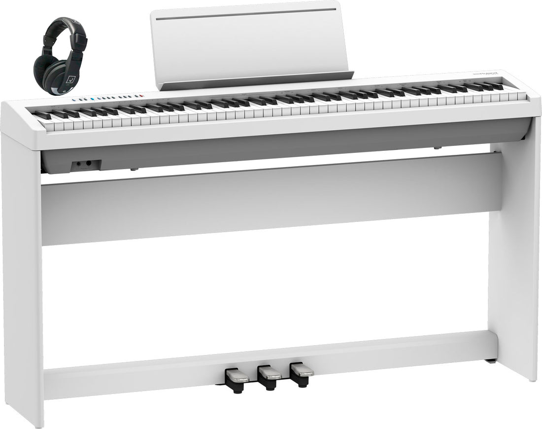 Roland -Pack- FP30X WH Piano Digital Blanco + Soporte + Pedalera y Auriculares 1