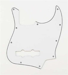 All Parts PG0755035 Pick Guard for J Bass White 3-Ply (W/B/W) 1