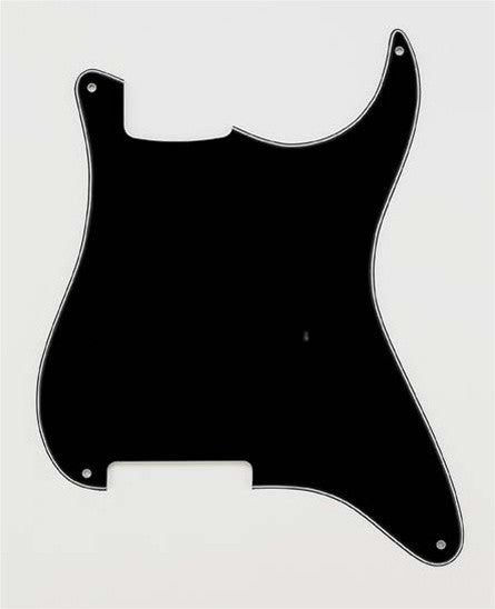 All Parts PG0992033 Pick Guard Outline for Strat (No Holes) Black 3-Ply (B/W/B) 1