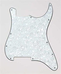 All Parts PG0992055 Pick Guard Outline for Strat (No Holes) White Pearloid 3-Ply 1