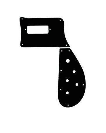 All Parts PG9849023 Pick Guard for Rickenbacker Bass 4003 Black 1-Ply 2-Piece 1