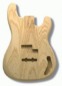 All Parts PJBAO Replacement Body for P-Jbass Swamp Ash Traditional Routing No Finish 1