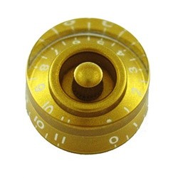 All Parts PK0132032 Speed Knobs (2) Gold Numbers 0 - 11 Fits USA Split Shaft Pots 1