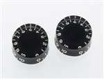 All Parts PK0134023 Speed Knobs (2) Black Vintage Tint Vintage Style Numbers 1