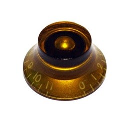 All Parts PK0142022 Bell Knobs (2) Amber Numbers 0 - 11 Fits USA Split Shaft Pots 1