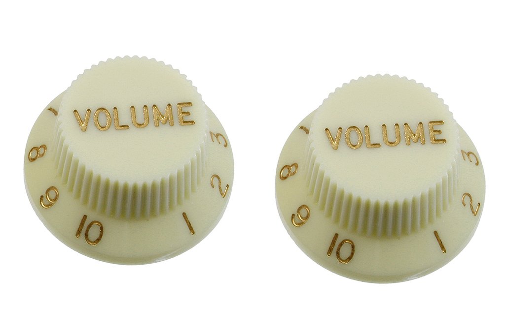 All Parts PK0154024 Volume Knobs (2) Mint Green for Strat Fits USA Split Shaft Pots 1