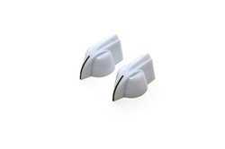 All Parts PK0173025 Pointer Knobs (2) White with Set Screw Chicken-Head. 1