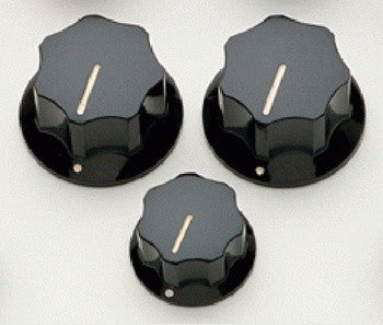 All Parts PK0174023 Black Knob Set (3) with Set Screws for J Bass 1