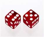 All Parts PK3250067 Transparent Red Dice Knobs (2 Pieces) with Set Screw 1