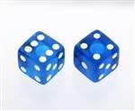 All Parts PK3250068 Transparent Blue Dice Knobs (2 Pieces) with Set Screw 1