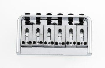 All Parts SB5107010 Non-Tremolo Bridge with Steel Saddles Chrome 1