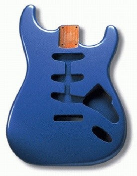 All Parts SBFLPB Replacement Body for Strat Alder Tremolo Routing Blue Finish 1