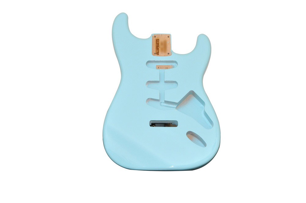 All Parts SBFSB Replacement Body for Strat Alder Tremolo Routing Blue Finish 1