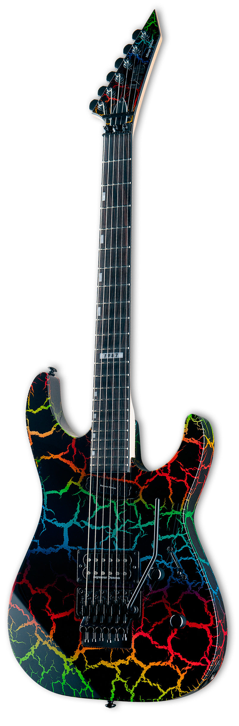 ESP LTD Mirage Deluxe 87 RC Guitarra Eléctrica Rainbow Crackle 2