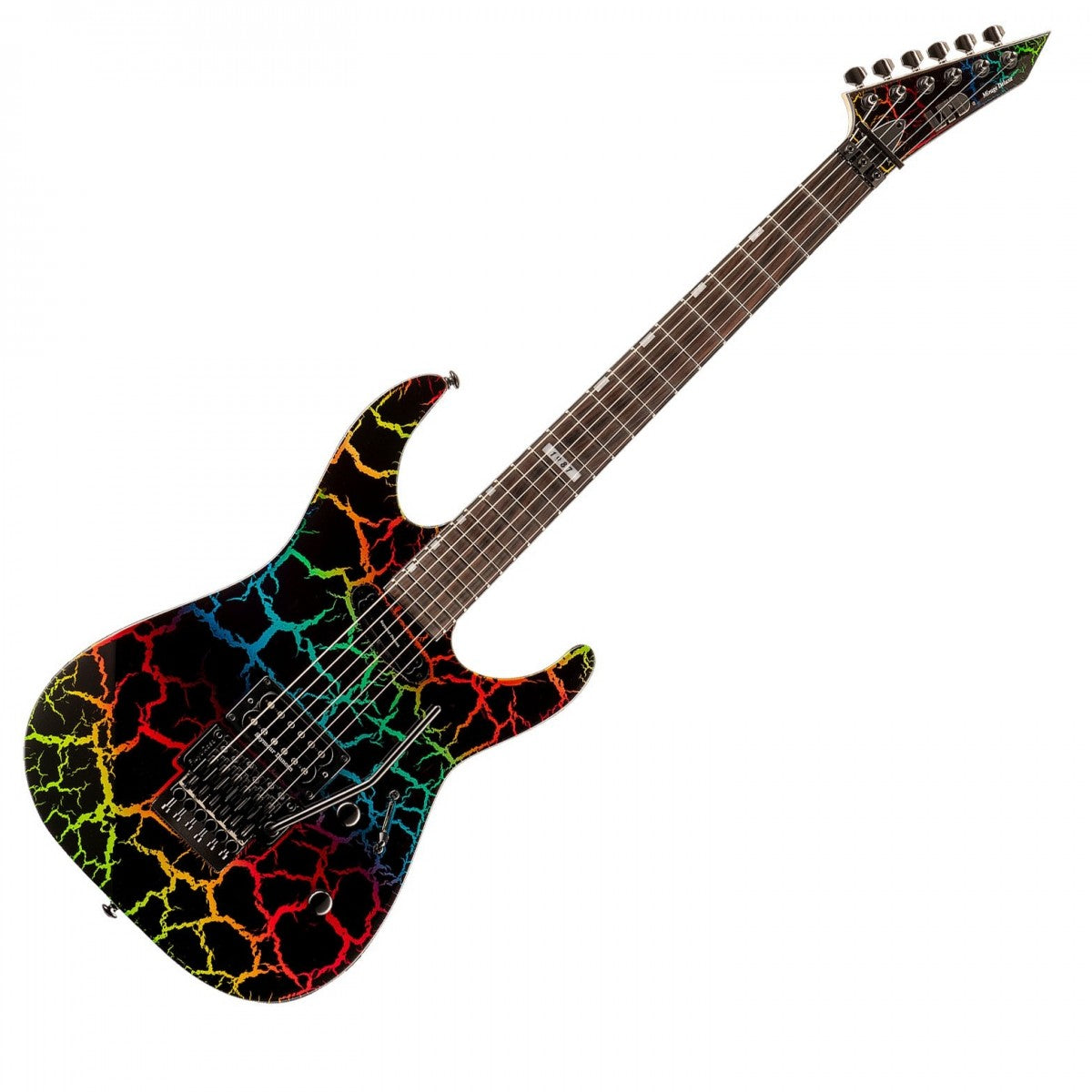 ESP LTD Mirage Deluxe 87 RC Guitarra Eléctrica Rainbow Crackle 4