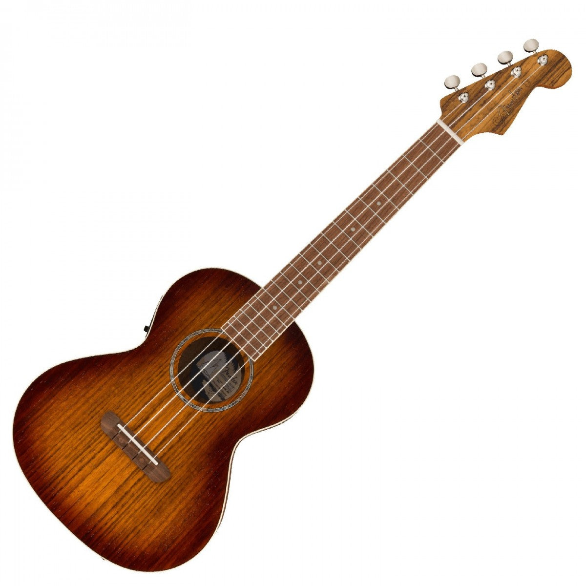 Fender Rincon Ukelele Electrificado Tenor Aged Cognac Burst 10