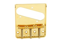 All Parts TB0020002 Vintage Style 3 Saddle Steel Bridge for Tele Gold 1