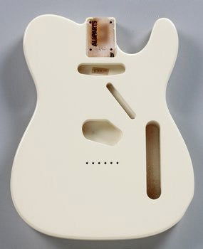 All Parts TBFOW Replacement Body for Tele Alder Traditional Routing White Finish 1