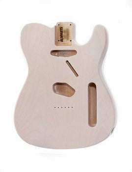 All Parts TBFWH Replacement Body for Tele Alder with See-Through White Finish 1