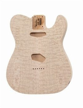 All Parts TBOQM Replacement Body for Tele Alder, with Aaa Quilt Maple Top, No Finish. 1