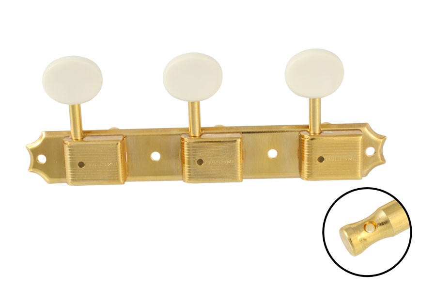 All Parts TK0700002 Vintage Deluxe Style 3X3 on a Strip Off-White Plastic Buttons 1