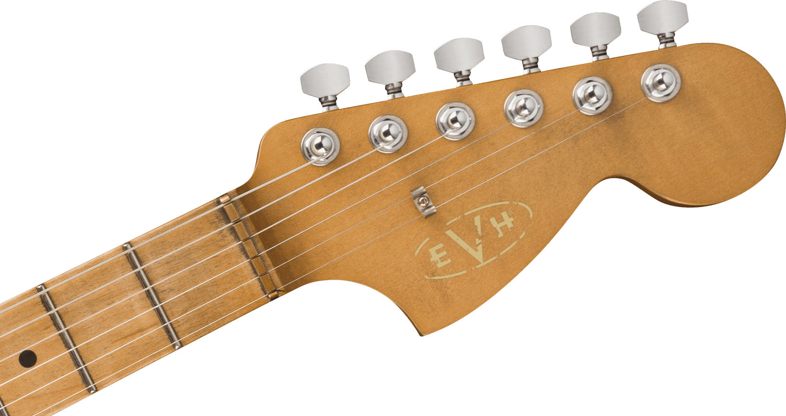 EVH Striped Series 78 Eruption MN Guitarra Eléctrica White with Black Stripes Relic 5